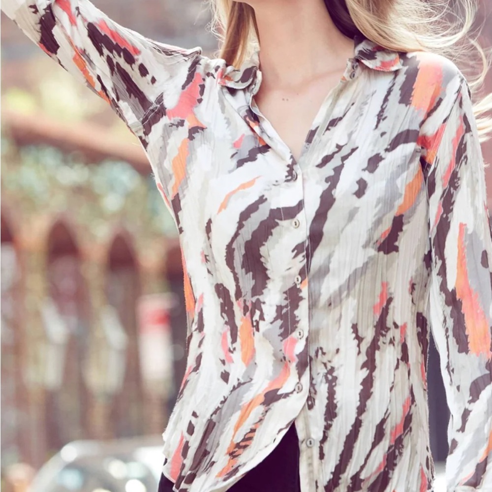 CINO ABSTRACT BUTTON DOWN SHIRT